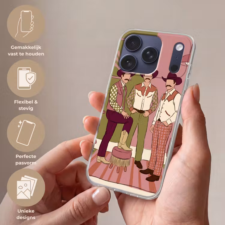 Mensen - Mannen - Hoeden - Retro - Interieur Telefoonhoesje iPhone 17 Pro klein -sfeer3_NL