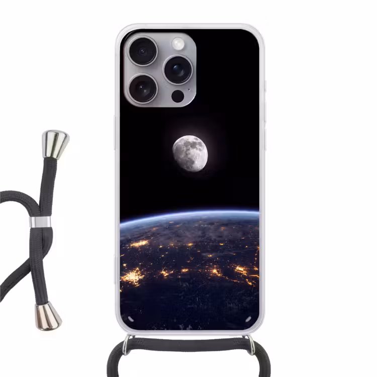 Telefoonhoesje met koord - Aarde - Nacht - Ruimte — 1