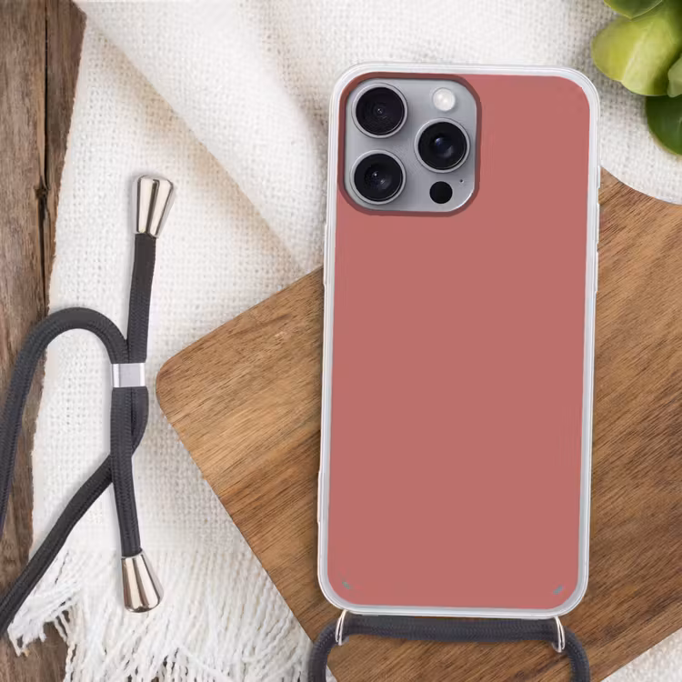 Ancient - Rose - Roze Hoesje iPhone 16 Pro Max met koord klein 804 -sfeer4