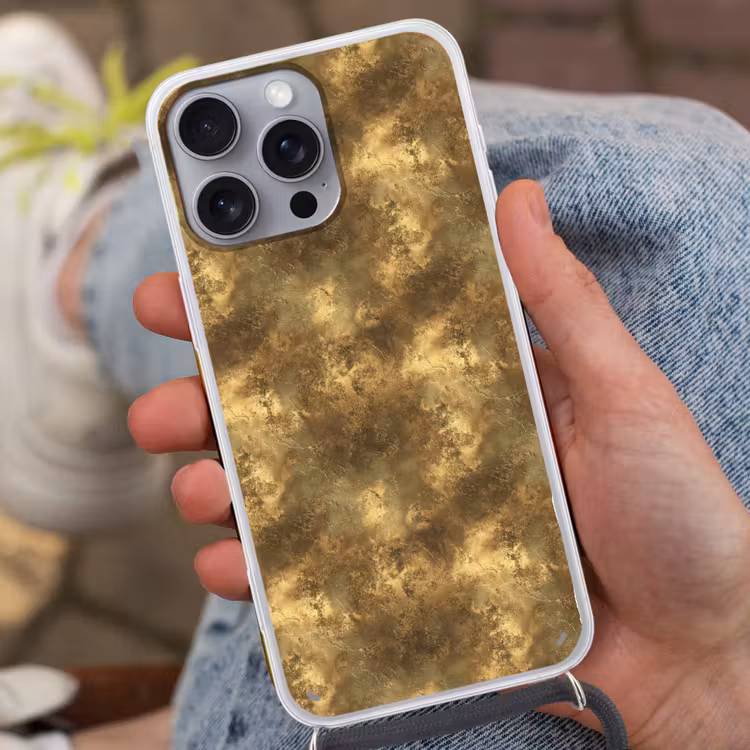 Antiek - Metaallook - Goud Hoesje iPhone 16 Pro Max met koord klein 804 -sfeer3