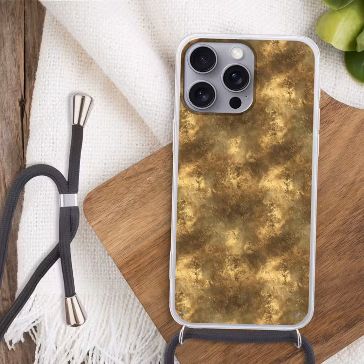 Antiek - Metaallook - Goud Hoesje iPhone 16 Pro Max met koord klein 804 -sfeer4