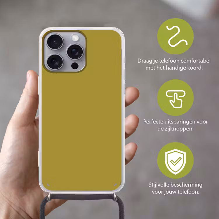 Antique - Moss - Groen Hoesje iPhone 16 Pro Max met koord klein 804 -sfeer2_NL