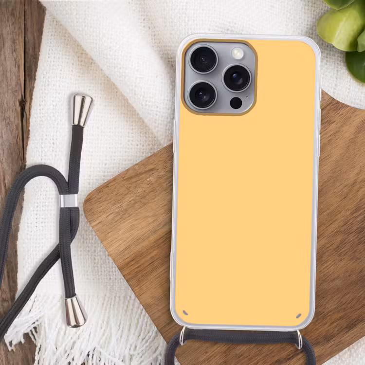 Apricot - Ice - Oranje Hoesje iPhone 16 Pro Max met koord klein 804 -sfeer4