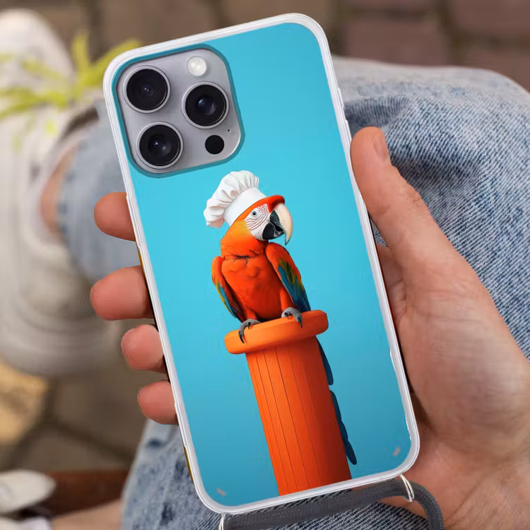 Ara - Koksmuts - Sokkel - Grappig Hoesje iPhone 16 Pro Max met koord klein -sfeer3