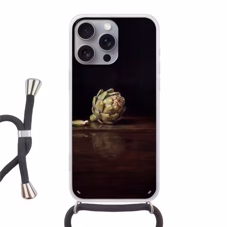 Telefoonhoesje met koord - Artichok - Eten - Klassiek - Artichok - Eten - Klassiek Hoesje iPhone 16 Pro Max met koord klein