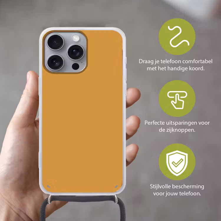 Autumn - Mustard - Geel Hoesje iPhone 16 Pro Max met koord klein 804 -sfeer2_NL