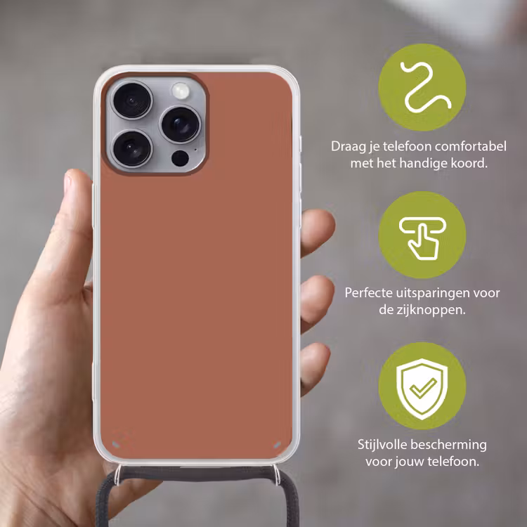 Baked - Earth - Oranje Hoesje iPhone 16 Pro Max met koord klein 804 -sfeer2_NL
