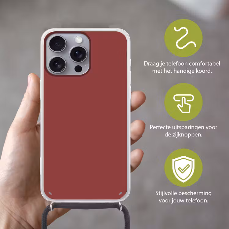 Barn - Antique - Rood Hoesje iPhone 16 Pro Max met koord klein 804 -sfeer2_NL