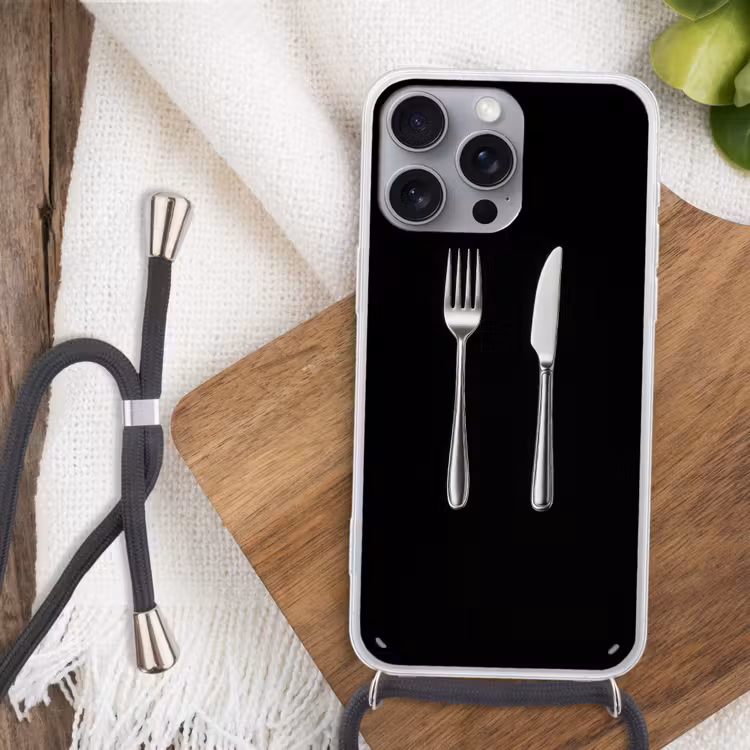 Bestek - Klassiek - Elegant Hoesje iPhone 16 Pro Max met koord klein -sfeer4