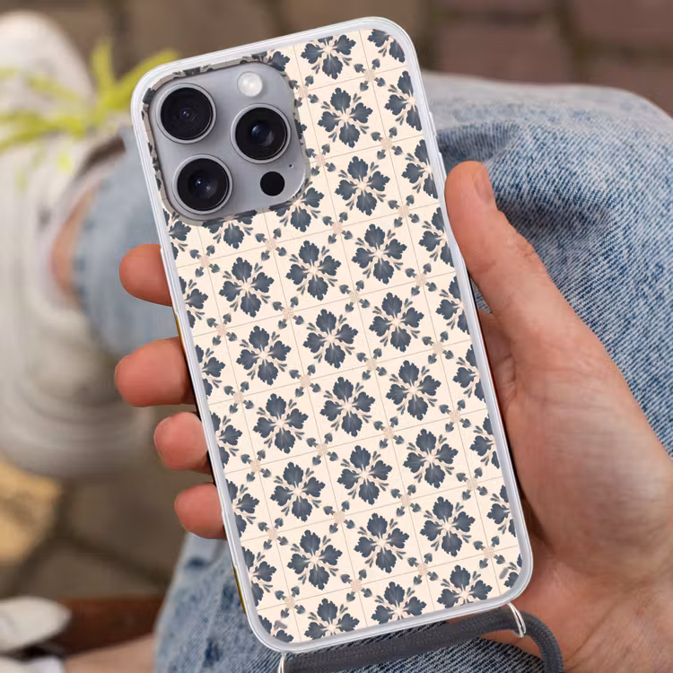 Bladvorm - Klassiek - Kleurrijk Hoesje iPhone 16 Pro Max met koord klein 804 -sfeer3