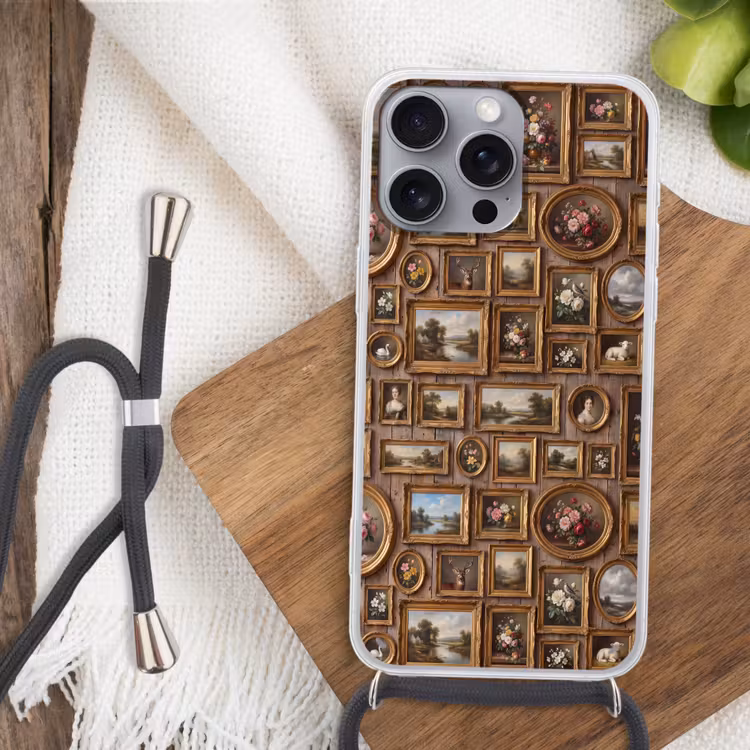 Bloemen - Rozen - Klassiek - Vaas - Kleurrijk Hoesje iPhone 16 Pro Max met koord klein -sfeer4
