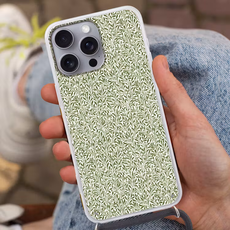 Botanisch - Takken - Groen Hoesje iPhone 16 Pro Max met koord klein 804 -sfeer3