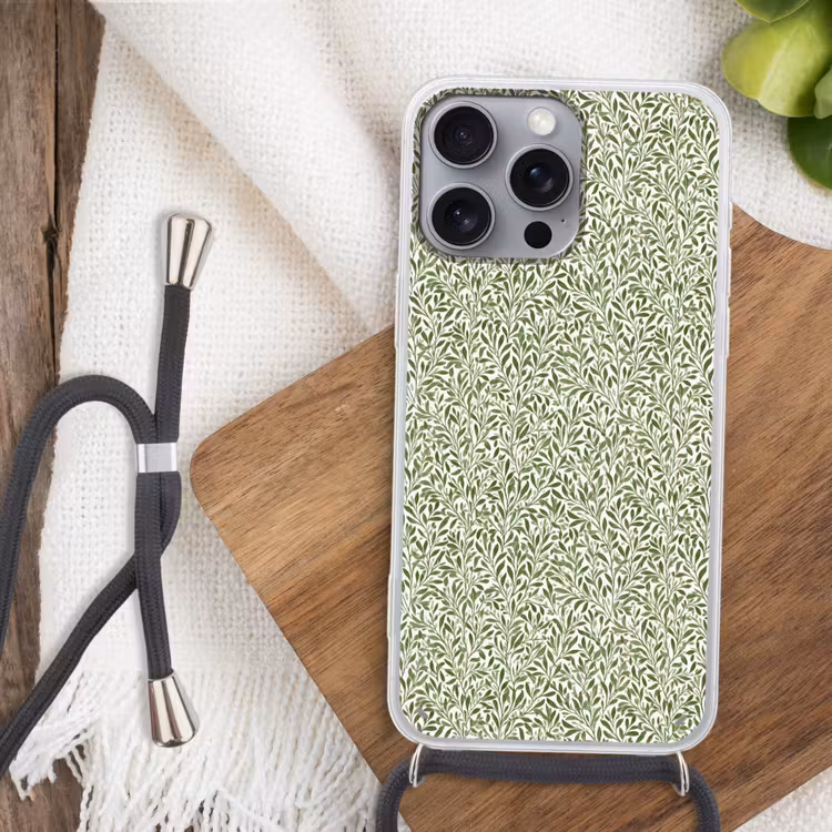 Botanisch - Takken - Groen Hoesje iPhone 16 Pro Max met koord klein 804 -sfeer4