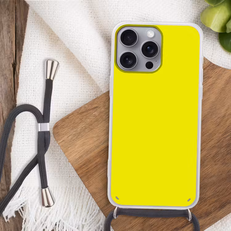 Bright - Canary - Geel Hoesje iPhone 16 Pro Max met koord klein 804 -sfeer4