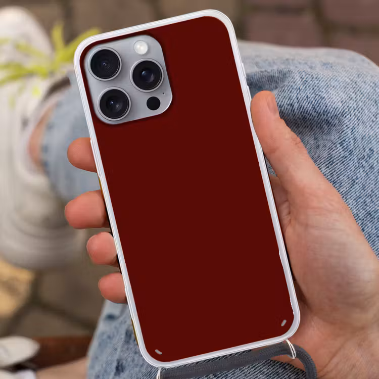 Burnt - Mahogany - Rood Hoesje iPhone 16 Pro Max met koord klein 804 -sfeer3