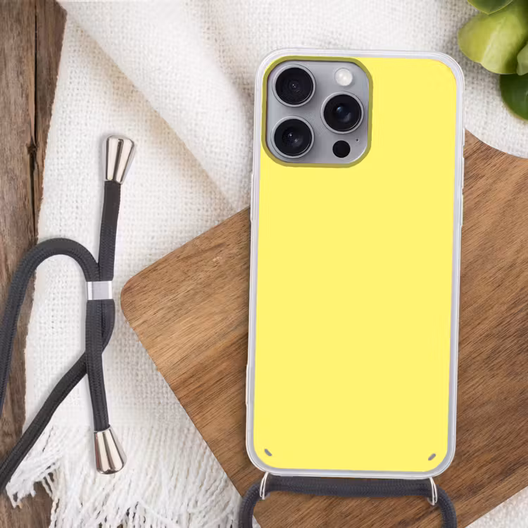 Buttery - Beige - Geel Hoesje iPhone 16 Pro Max met koord klein 804 -sfeer4