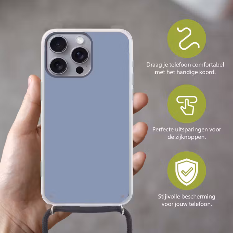 Canary - Champ - Blauw Hoesje iPhone 16 Pro Max met koord klein 804 -sfeer2_NL