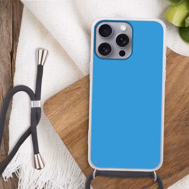 Cerulean - Breeze - Blauw Hoesje iPhone 16 Pro Max met koord klein 804 -sfeer4