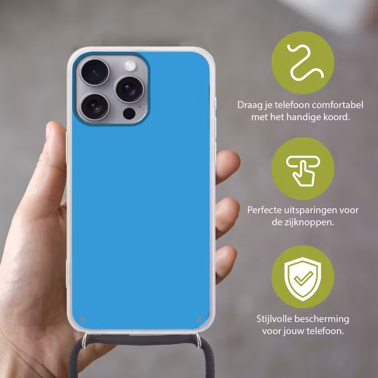 Cerulean - Breeze - Blauw Hoesje iPhone 16 Pro Max met koord klein 804 -sfeer2_NL