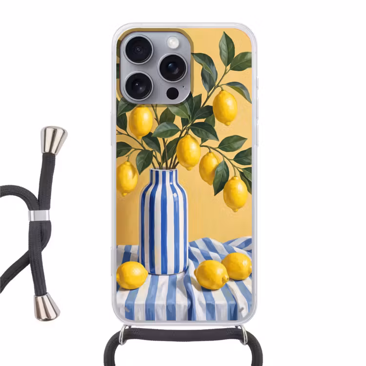 Telefoonhoesje met koord - Citroen - Stilleven - Modern - Citroen - Stilleven - Modern Hoesje iPhone 16 Pro Max met koord klein