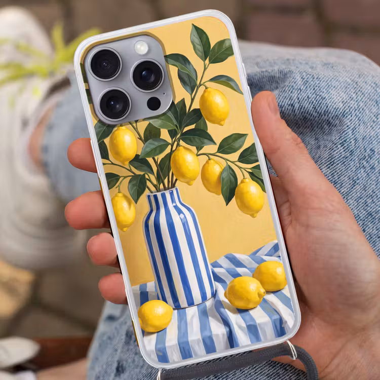 Telefoonhoesje met koord - Citroen - Stilleven - Modern - Citroen - Stilleven - Modern Hoesje iPhone 16 Pro Max met koord klein