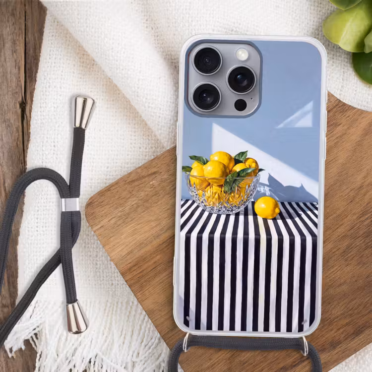 Telefoonhoesje met koord - Citroenen - Fruit - Geel — 3