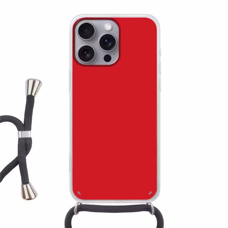 Crimson - Velvet - Rood Hoesje iPhone 16 Pro Max met koord klein 804 -3d