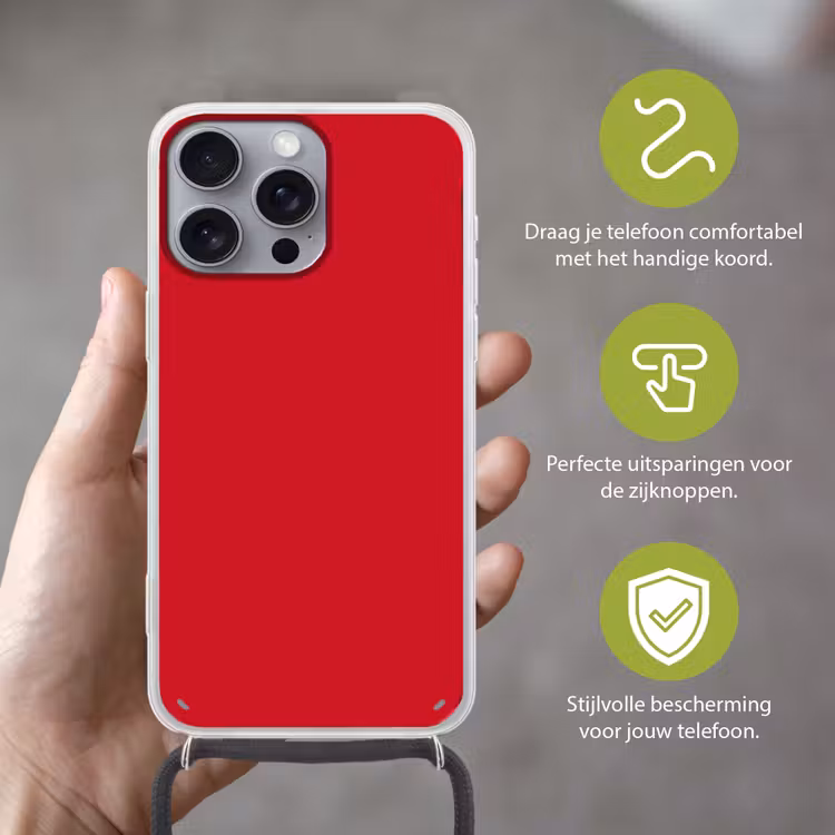 Crimson - Velvet - Rood Hoesje iPhone 16 Pro Max met koord klein 804 -sfeer2_NL