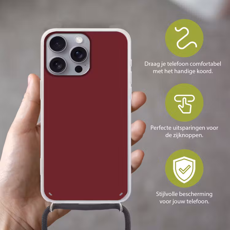 Dark - Garnet - Rood Hoesje iPhone 16 Pro Max met koord klein 804 -sfeer2_NL