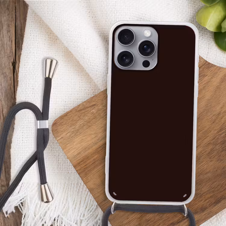 Deep - Obsidian - Bruin Hoesje iPhone 16 Pro Max met koord klein 804 -sfeer4
