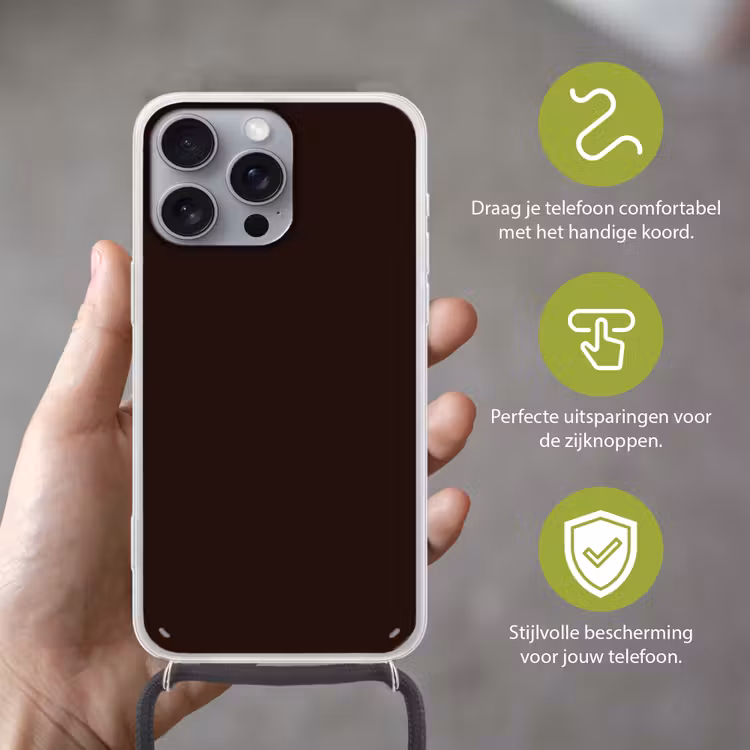 Deep - Obsidian - Bruin Hoesje iPhone 16 Pro Max met koord klein 804 -sfeer2_NL