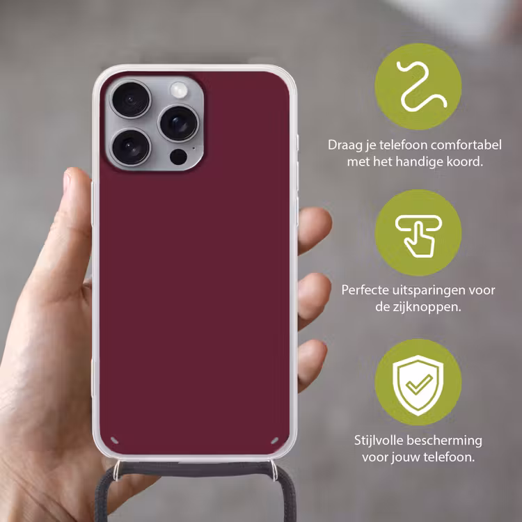 Deep - Plum - Paars Hoesje iPhone 16 Pro Max met koord klein 804 -sfeer2_NL