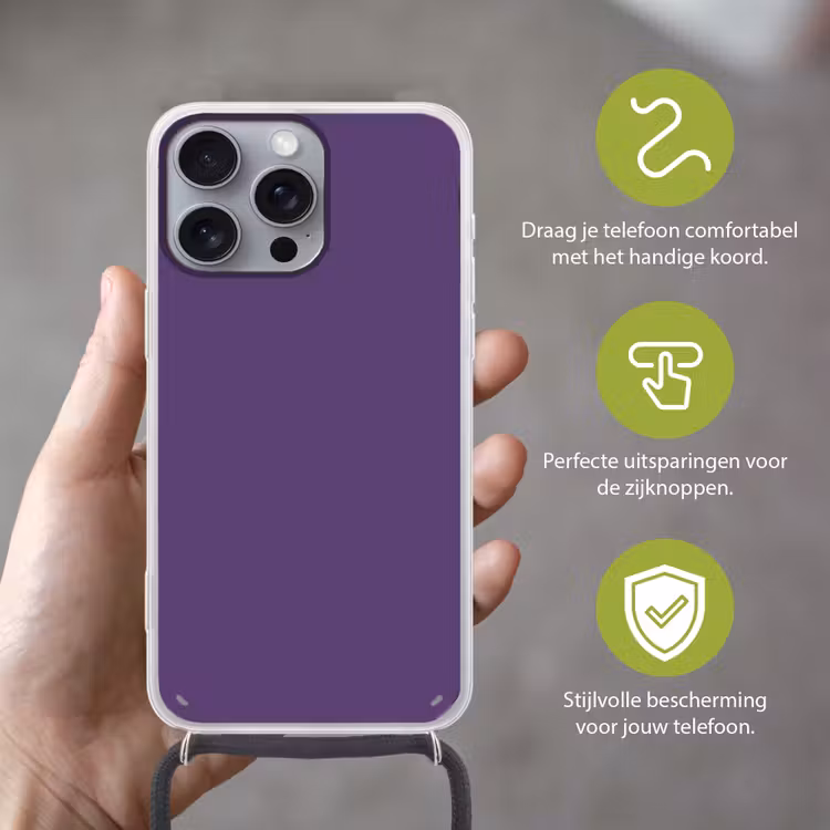 Deep - Plum - Paars Hoesje iPhone 16 Pro Max met koord klein 804 -sfeer2_NL