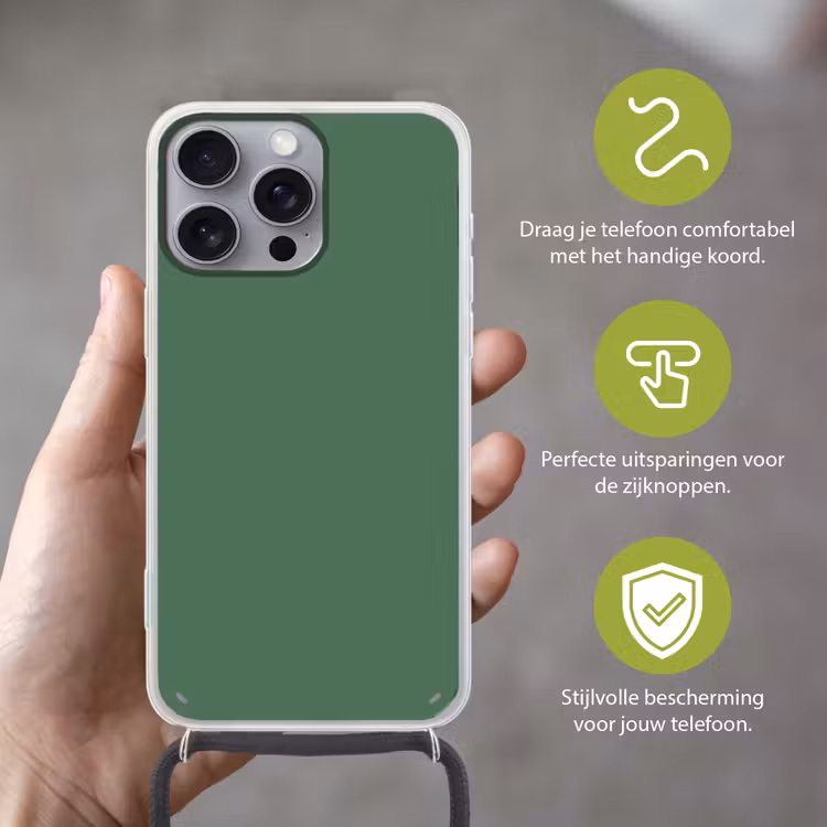 Deep - Sagewood - Groen Hoesje iPhone 16 Pro Max met koord klein 804 -sfeer2_NL