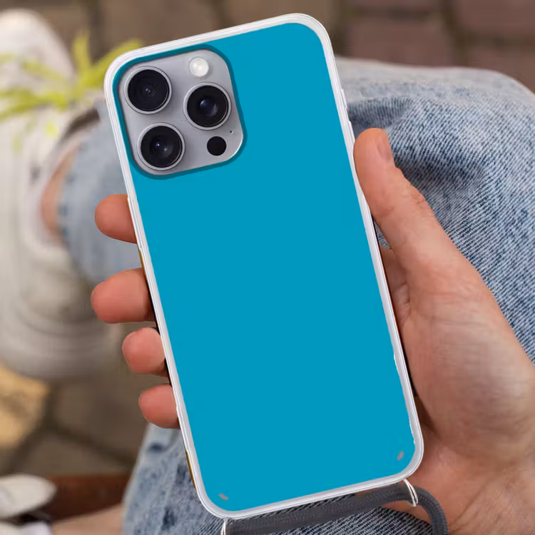 Deep - Turquoise - Turkoois Hoesje iPhone 16 Pro Max met koord klein 804 -sfeer3