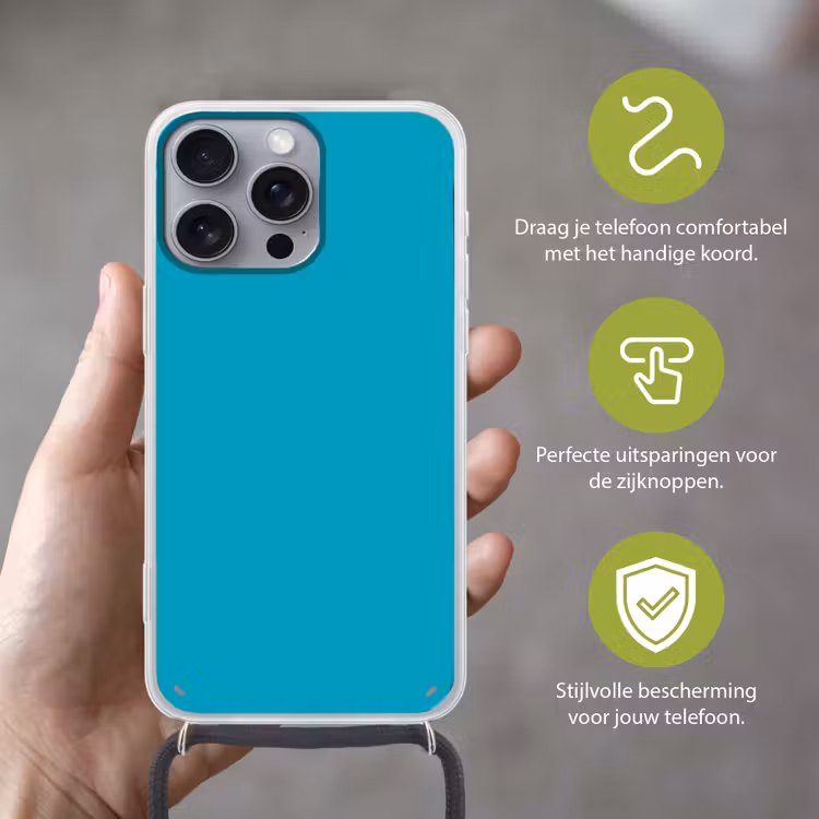Deep - Turquoise - Turkoois Hoesje iPhone 16 Pro Max met koord klein 804 -sfeer2_NL