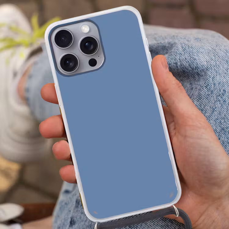 Denim - Breeze - Blauw Hoesje iPhone 16 Pro Max met koord klein 804 -sfeer3