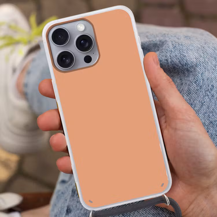 Desert - Coral - Koraal Hoesje iPhone 16 Pro Max met koord klein 804 -sfeer3