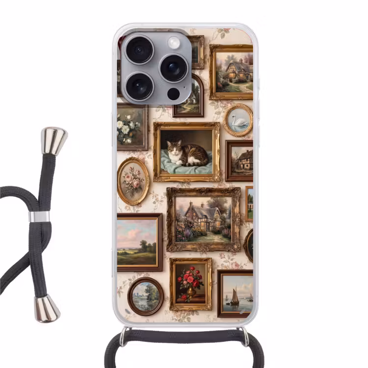 Dier - Kat - Portret - Klassiek Hoesje iPhone 16 Pro Max met koord klein -3d