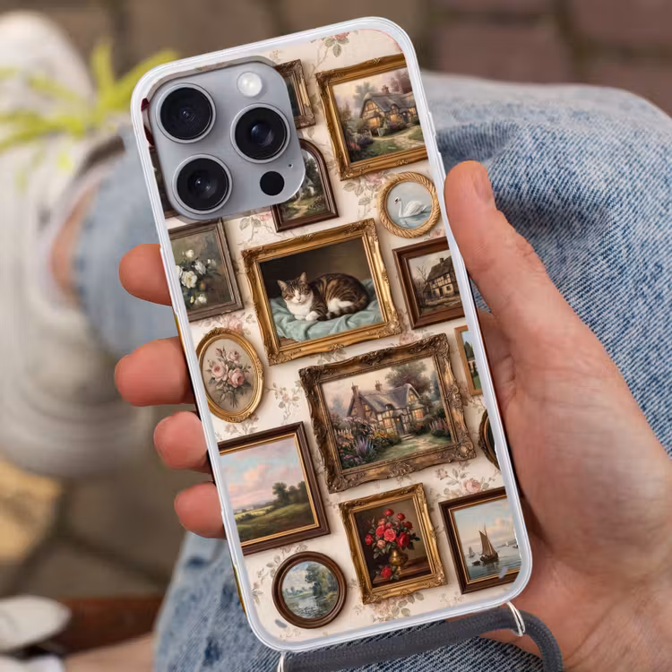 Dier - Kat - Portret - Klassiek Hoesje iPhone 16 Pro Max met koord klein -sfeer3