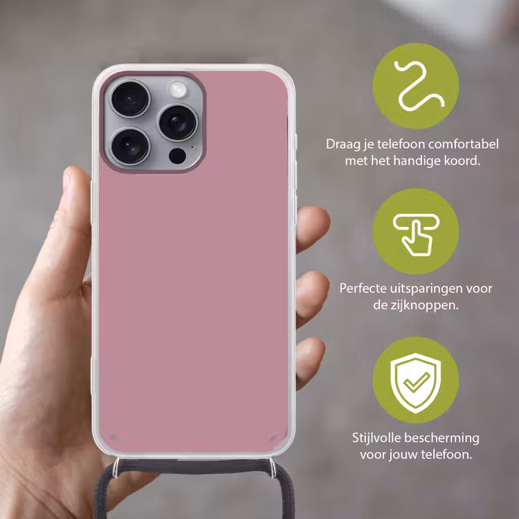 Dusty - Mauve - Paars Hoesje iPhone 16 Pro Max met koord klein 804 -sfeer2_NL