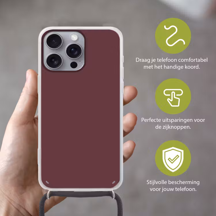 Dusty - Rose - Roze Hoesje iPhone 16 Pro Max met koord klein 804 -sfeer2_NL