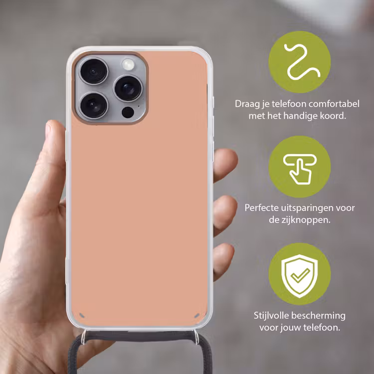Dusty - Rose - Roze Hoesje iPhone 16 Pro Max met koord klein 804 -sfeer2_NL