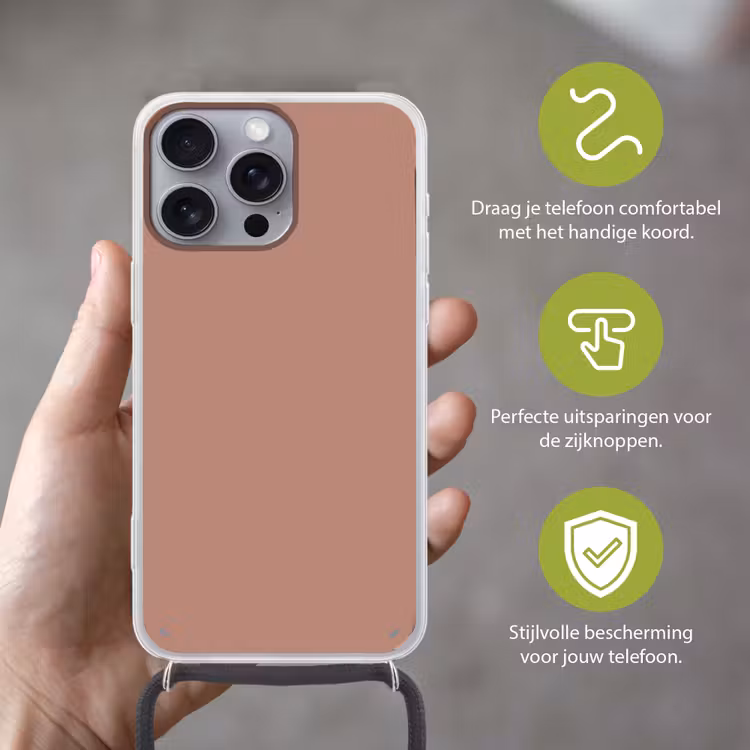 Earthy - Blusher - Roze Hoesje iPhone 16 Pro Max met koord klein 804 -sfeer2_NL