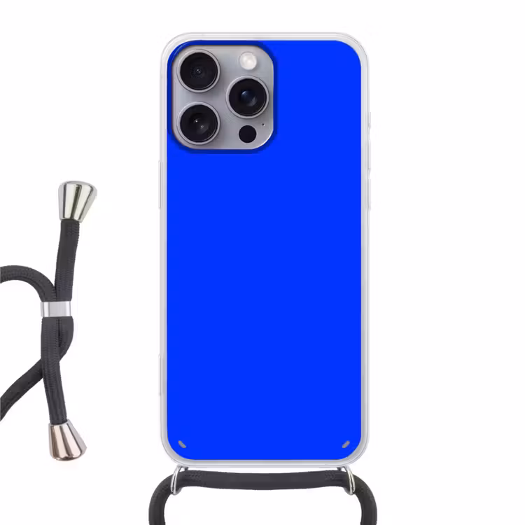 Electric - Blue - Blauw Hoesje iPhone 16 Pro Max met koord klein 804 -3d