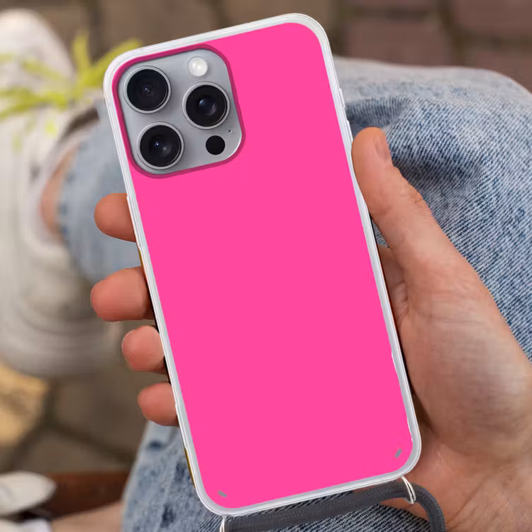 Electric - Magenta - Roze Hoesje iPhone 16 Pro Max met koord klein 804 -sfeer3