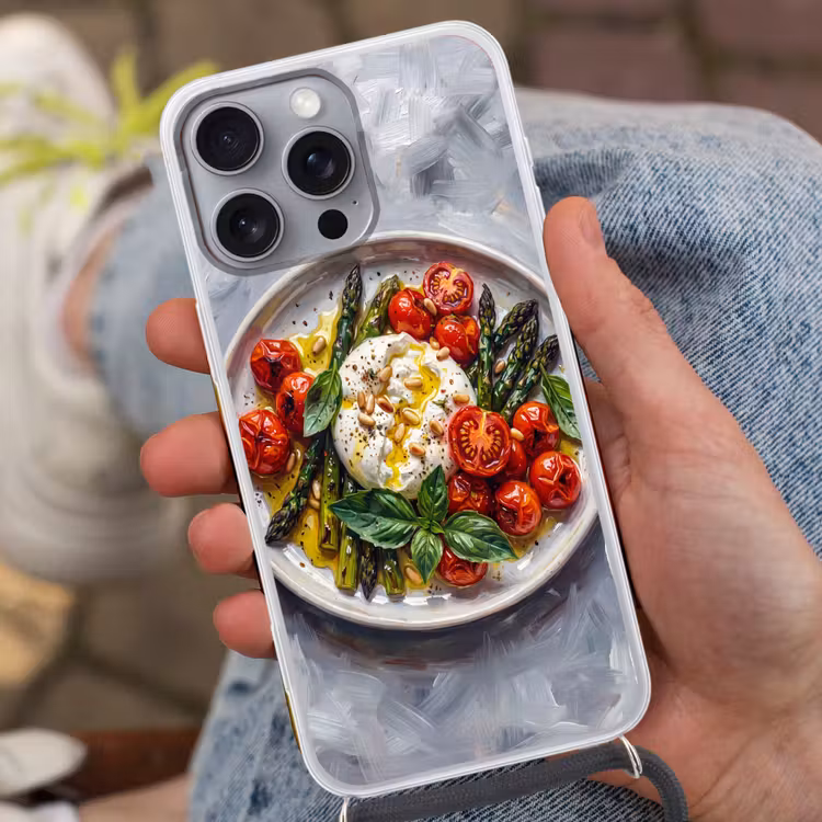 Eten - Groenten - Kaas - Modern - Vers Hoesje iPhone 16 Pro Max met koord klein -sfeer3