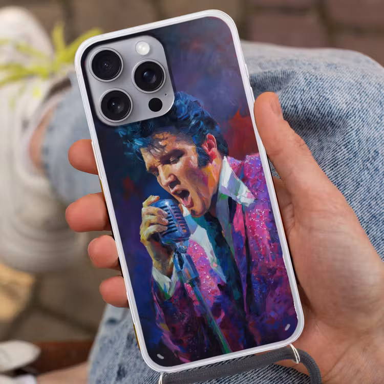 Expressief - Microfoon - Paars Hoesje iPhone 16 Pro Max met koord klein -sfeer3