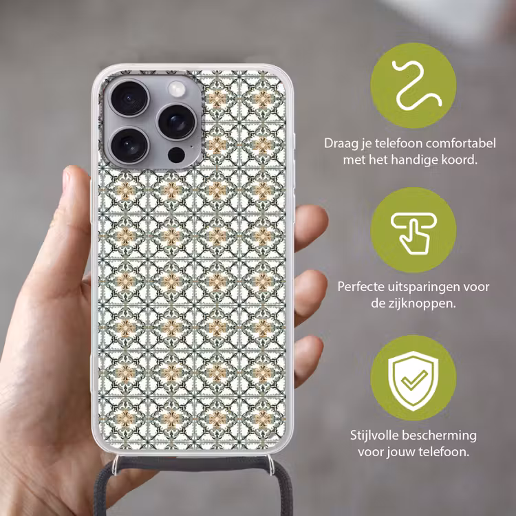 Floraal - Verweerd - Keurrijk Hoesje iPhone 16 Pro Max met koord klein 804 -sfeer2_NL