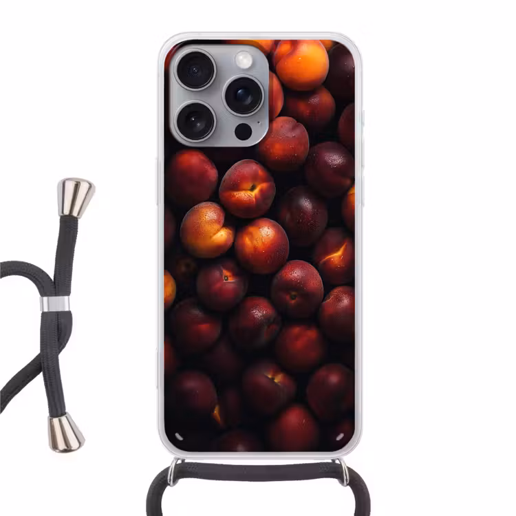 Fruit - Close up - Nectarines Hoesje iPhone 16 Pro Max met koord klein -3d